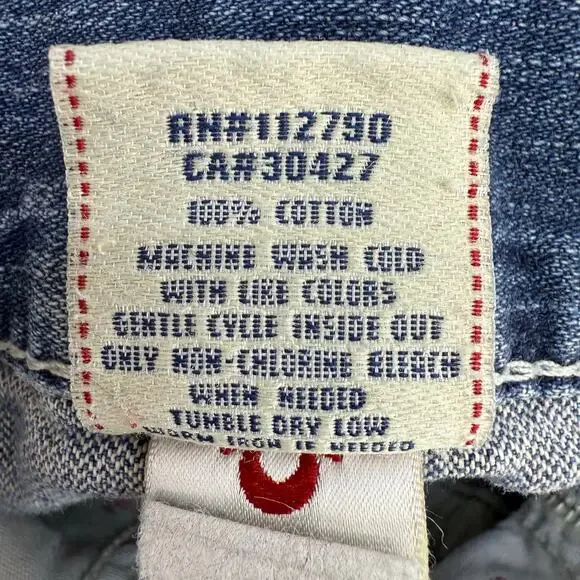 True Religion Jeans Women's 29x34 (8) Blue Billy Big T Boot Cut Western Normcore - Picture 8 of 15